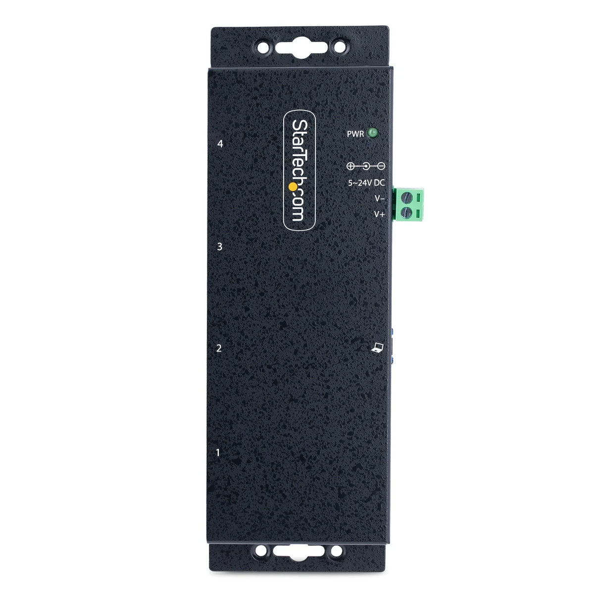 STARTECH 4-Port Industrial USB 3.0 5Gbps Hub - Rugged USB Hub w| ESD and Surge Protection - DIN|Wall|Desk Mountable USB-A Hub - USB Expander w|Locking Ports | Heavy Duty (5G4AINDNP-USB-A-HUB) (5G4AINDNP-USB-A-HUB)