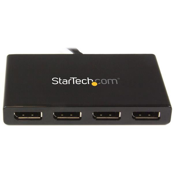 STARTECH 4-Port Multi Monitor Adapter - DisplayPort 1.2 MST Hub - 4x 1080p - DisplayPort Video Splitter for Extended Desktop Mode on Windows PCs Only - DP to Quad DP Monitors (MSTDP124DP) (MSTDP124DP)