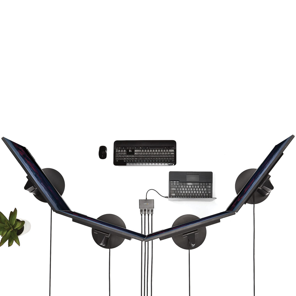 STARTECH 4-Port Multi Monitor Adapter - Mini DisplayPort to DisplayPort MST Hub - 4x 1080p - Video Splitter for Extended Desktop Mode on Windows PCs Only - mDP to Quad DP Monitors (MSTMDP124DP) (MSTMDP124DP)