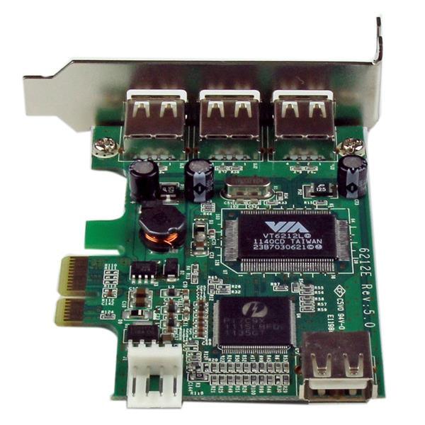 STARTECH 4 Port PCI Express Low Profile High Speed USB Card - PCIe USB 2.0 Card - PCI-E USB 2.0 Card (PEXUSB4DP)
