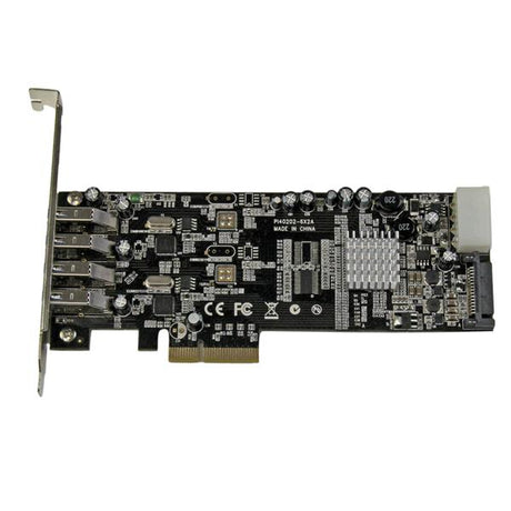 STARTECH 4 Port PCI Express (PCIe) SuperSpeed USB 3.0 Card Adapter w| 2 Dedicated 5Gbps Channels - UASP - SATA | LP4 Power (PEXUSB3S42V)