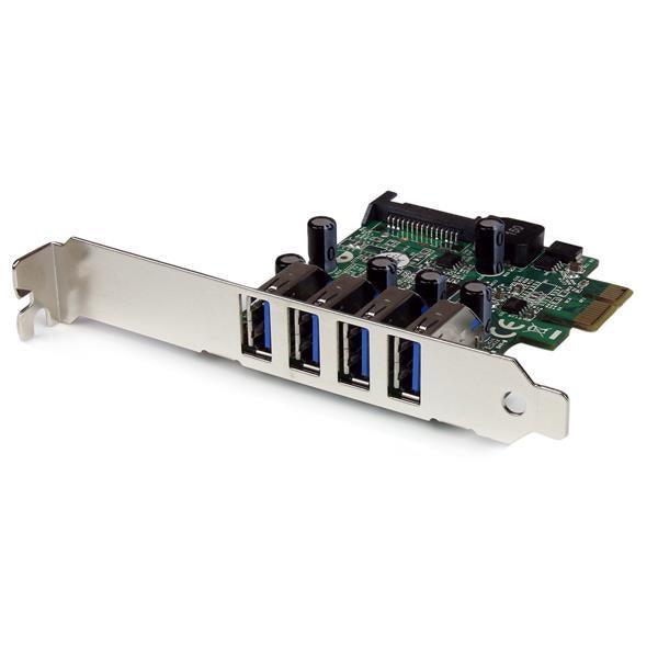 STARTECH 4 Port PCI Express PCIe SuperSpeed USB 3.0 Controller Card Adapter with UASP - SATA Power - USB 3 PCIe Card (PEXUSB3S4V)