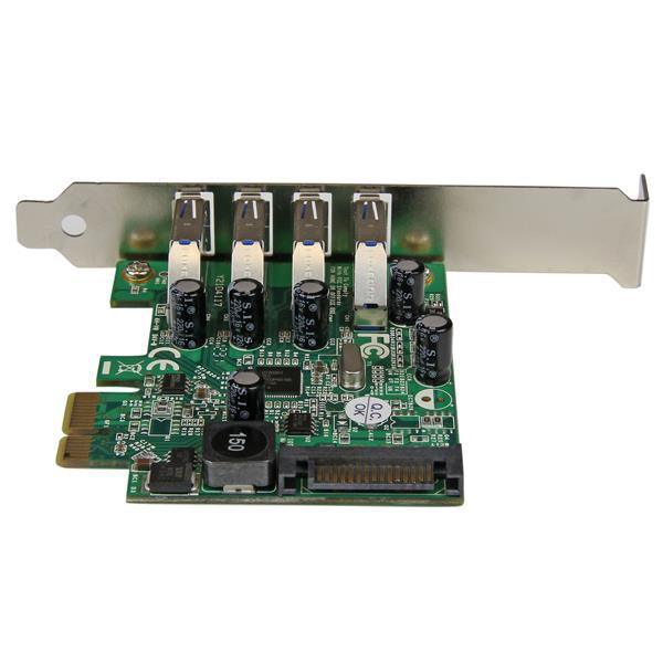 STARTECH 4 Port PCI Express PCIe SuperSpeed USB 3.0 Controller Card Adapter with UASP - SATA Power - USB 3 PCIe Card (PEXUSB3S4V)
