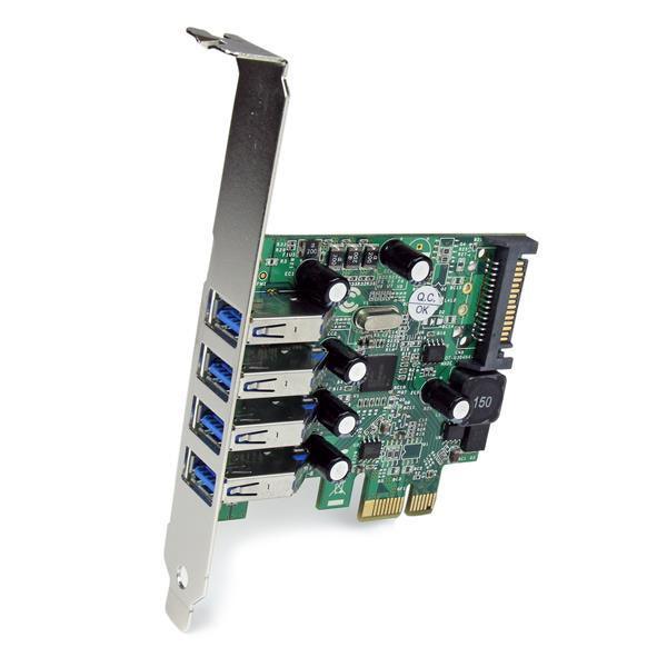 STARTECH 4 Port PCI Express PCIe SuperSpeed USB 3.0 Controller Card Adapter with UASP - SATA Power - USB 3 PCIe Card (PEXUSB3S4V)