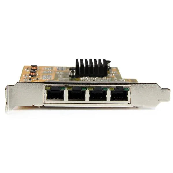 STARTECH 4 Port PCIe Network Card - Standard Profile - RJ45 Port - Realtek RTL8111G Chipset - Ethernet Network Card - NIC Server Adapter Network Card (ST1000SPEX43) (ST1000SPEX43)