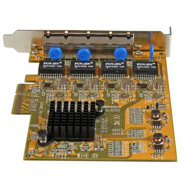 STARTECH 4 Port PCIe Network Card - Standard Profile - RJ45 Port - Realtek RTL8111G Chipset - Ethernet Network Card - NIC Server Adapter Network Card (ST1000SPEX43) (ST1000SPEX43)