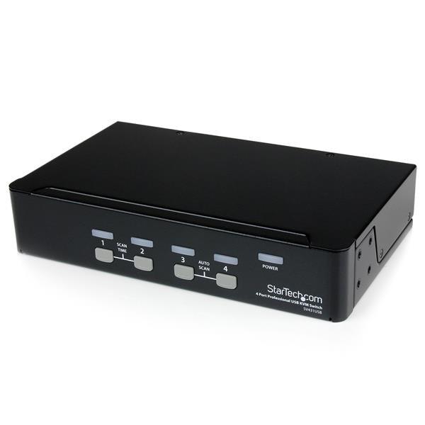 STARTECH 4 Port Professional VGA USB KVM Switch with Hub (SV431USB)