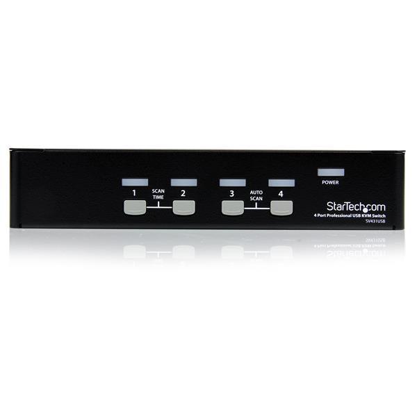 STARTECH 4 Port Professional VGA USB KVM Switch with Hub (SV431USB)