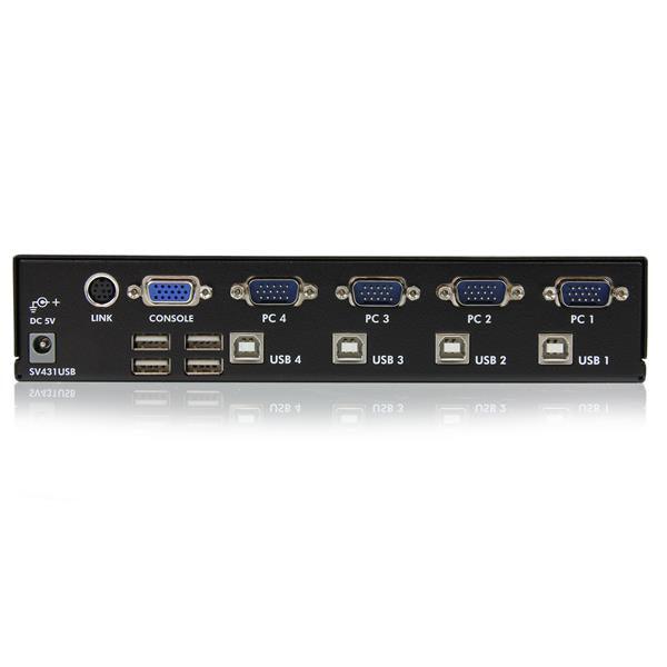 STARTECH 4 Port Professional VGA USB KVM Switch with Hub (SV431USB)