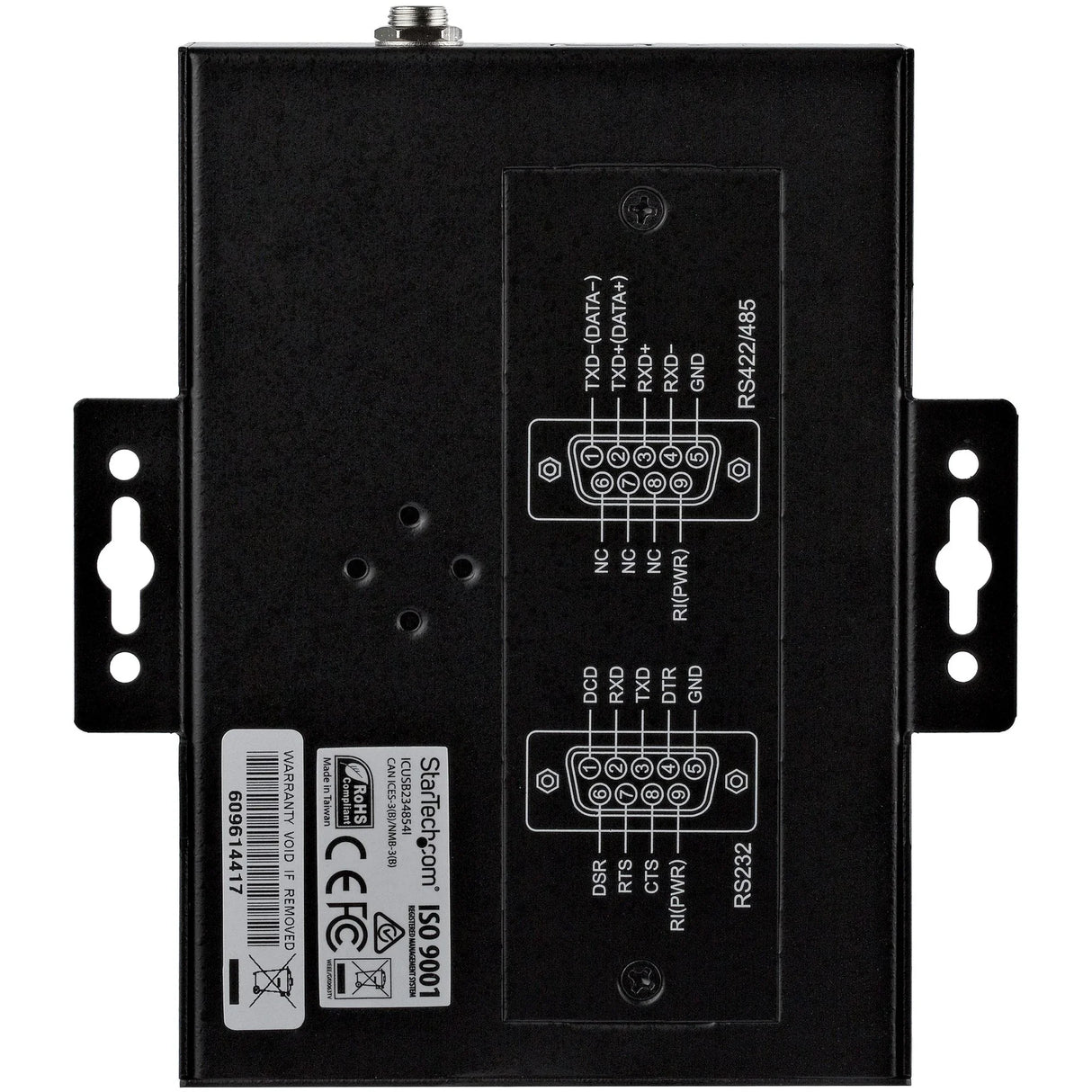 STARTECH 4 Port Serial Hub USB to RS232|RS485|RS422 Adapter - Industrial USB 2.0 to DB9 Serial Converter Hub - IP30 Rated - Din Rail Mountable Metal Serial Hub - 15kV ESD Protection (ICUSB234854I) (ICUSB234854I)