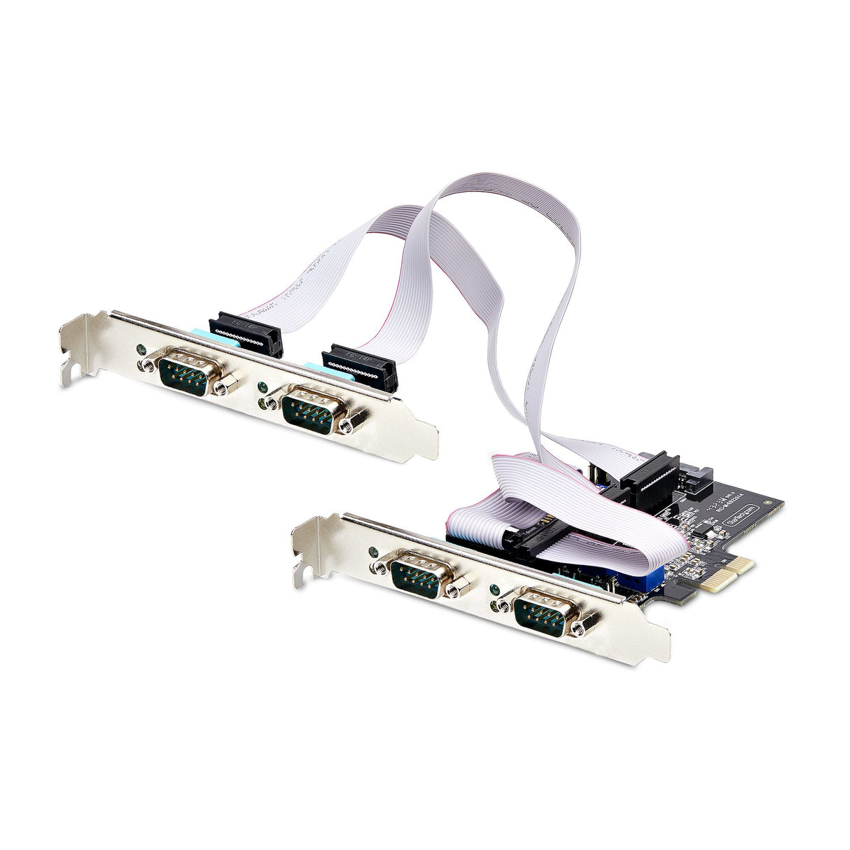 STARTECH 4-Port Serial PCIe Card | Quad-Port PCI Express to RS232|RS422|RS485 DB9 Serial Card | Standard|Low-Profile Brackets | 16C1050 UART | ESD Protection | Windows|Linux (PS74ADF-SERIAL-CARD) (PS74ADF-SERIAL-CARD)