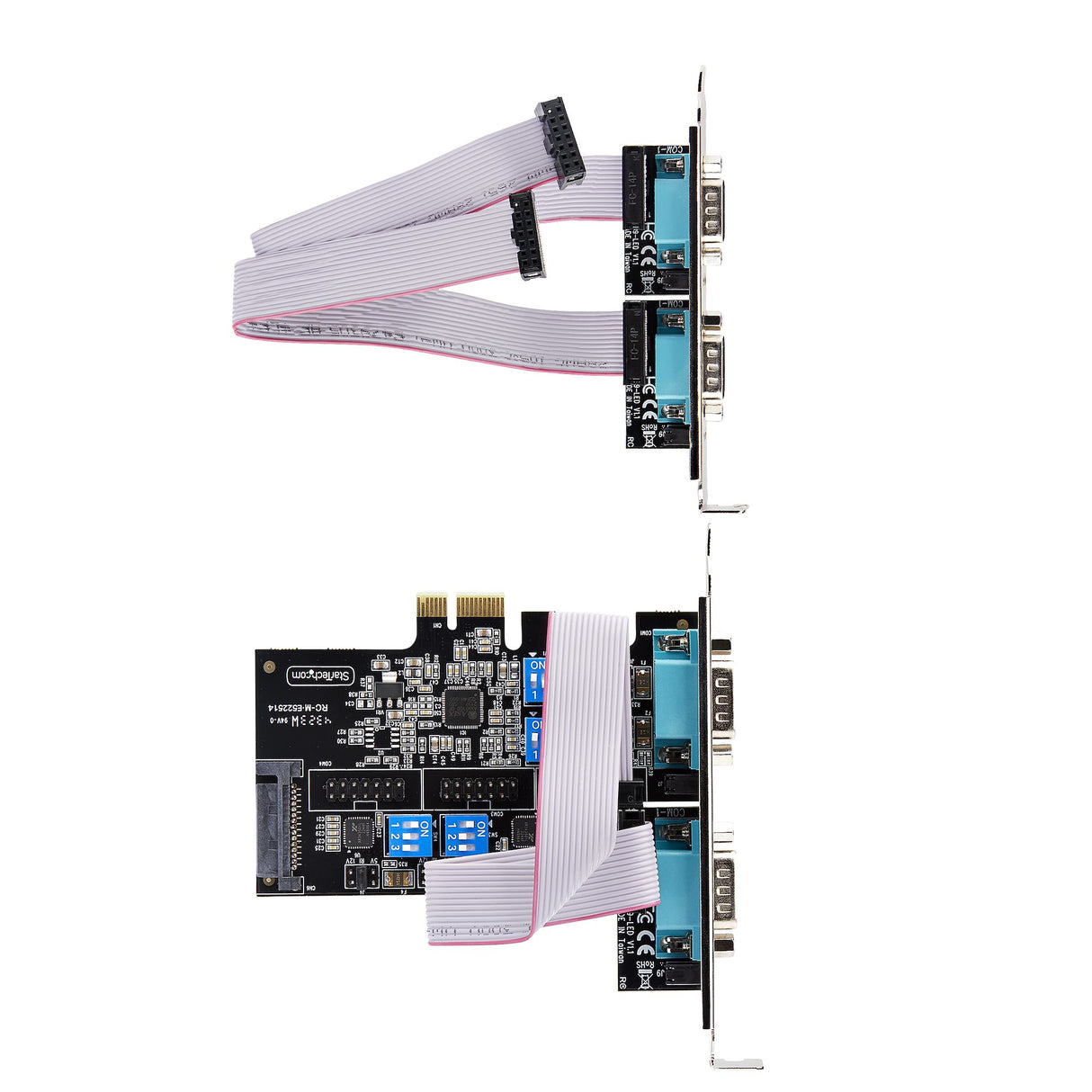 STARTECH 4-Port Serial PCIe Card | Quad-Port PCI Express to RS232|RS422|RS485 DB9 Serial Card | Standard|Low-Profile Brackets | 16C1050 UART | ESD Protection | Windows|Linux (PS74ADF-SERIAL-CARD) (PS74ADF-SERIAL-CARD)
