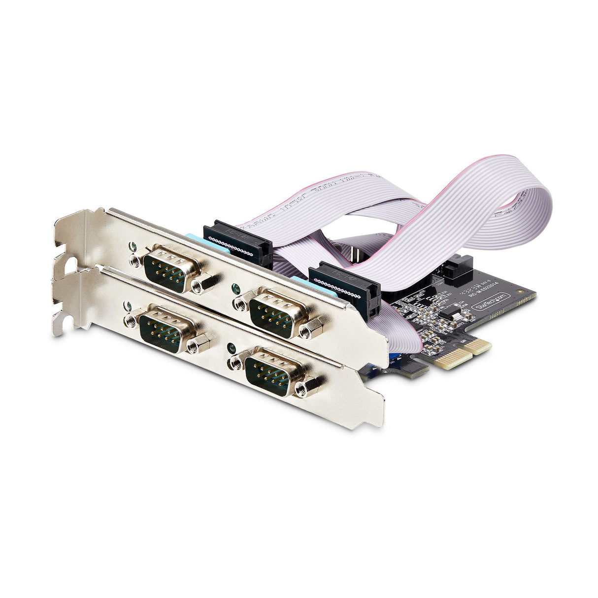STARTECH 4-Port Serial PCIe Card | Quad-Port PCI Express to RS232|RS422|RS485 DB9 Serial Card | Standard|Low-Profile Brackets | 16C1050 UART | ESD Protection | Windows|Linux (PS74ADF-SERIAL-CARD) (PS74ADF-SERIAL-CARD)