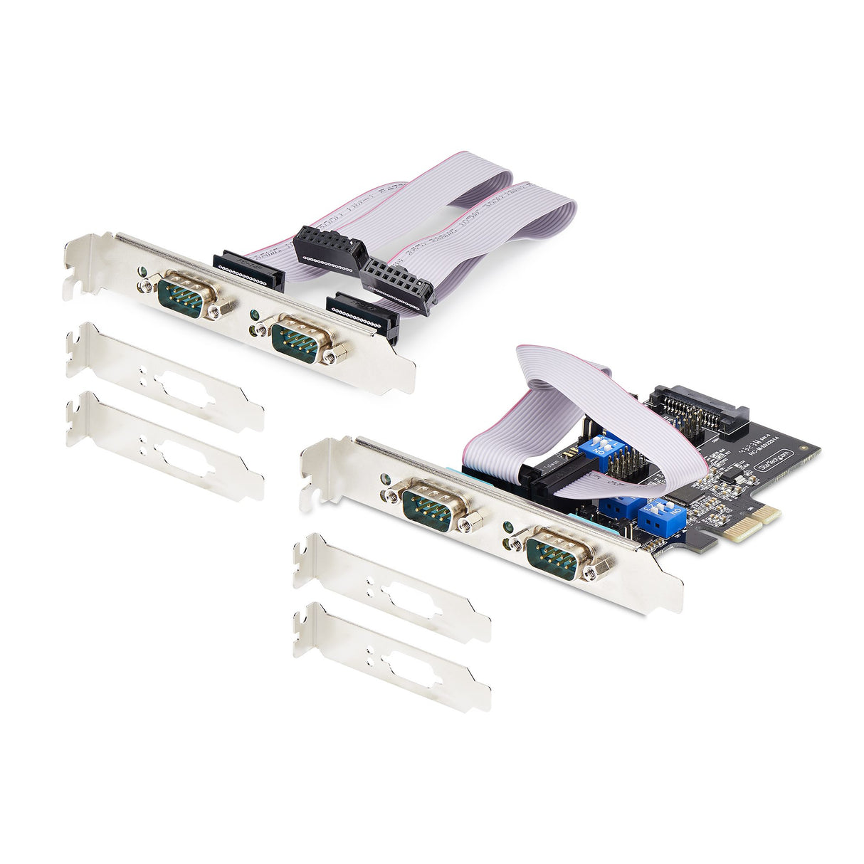 STARTECH 4-Port Serial PCIe Card | Quad-Port PCI Express to RS232|RS422|RS485 DB9 Serial Card | Standard|Low-Profile Brackets | 16C1050 UART | ESD Protection | Windows|Linux (PS74ADF-SERIAL-CARD) (PS74ADF-SERIAL-CARD)