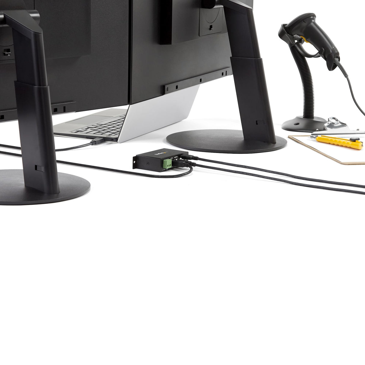 STARTECH 4-Port USB 2.0 Hub - Metal Industrial USB-A Hub - Din Rail | Wall or Desk Mountable USB Data Hub - TAA Compliant USB Expander Hub (ST4200USBM) (ST4200USBM)