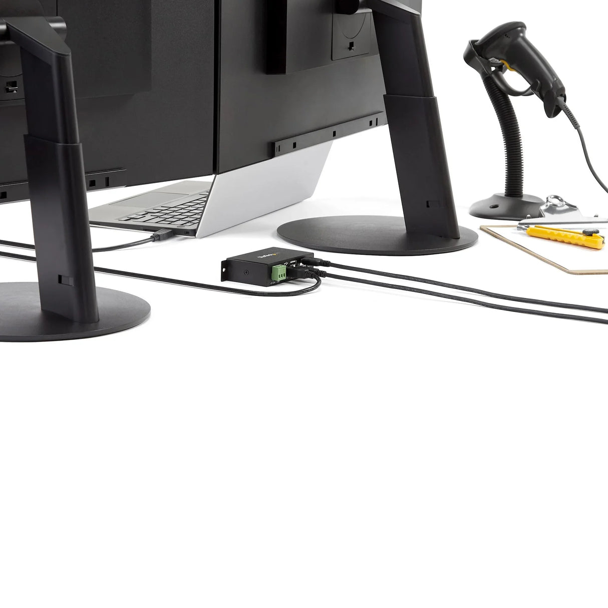 STARTECH 4-Port USB 2.0 Hub - Metal Industrial USB-A Hub - Din Rail | Wall or Desk Mountable USB Data Hub - TAA Compliant USB Expander Hub (ST4200USBM) (ST4200USBM)