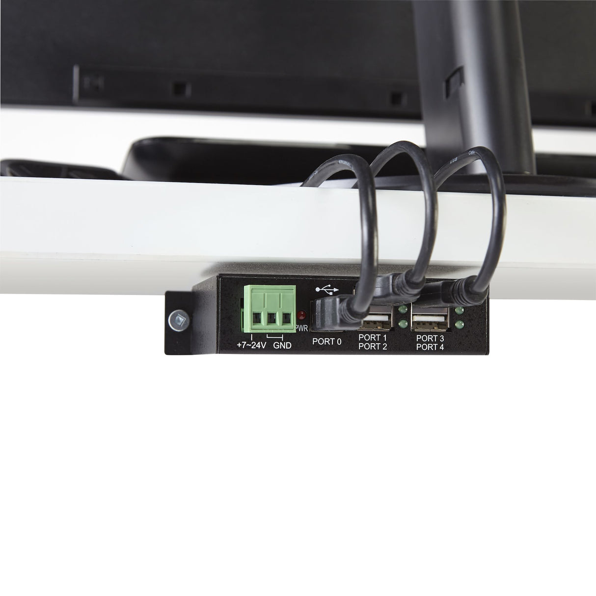 STARTECH 4-Port USB 2.0 Hub - Metal Industrial USB-A Hub - Din Rail | Wall or Desk Mountable USB Data Hub - TAA Compliant USB Expander Hub (ST4200USBM) (ST4200USBM)