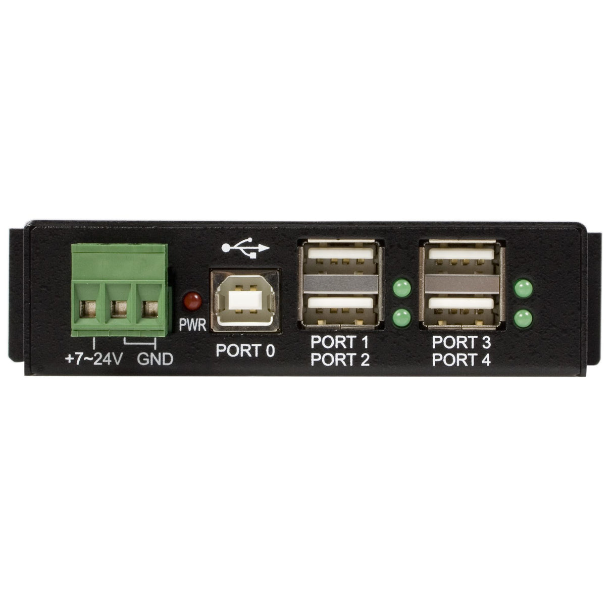 STARTECH 4-Port USB 2.0 Hub - Metal Industrial USB-A Hub - Din Rail | Wall or Desk Mountable USB Data Hub - TAA Compliant USB Expander Hub (ST4200USBM) (ST4200USBM)