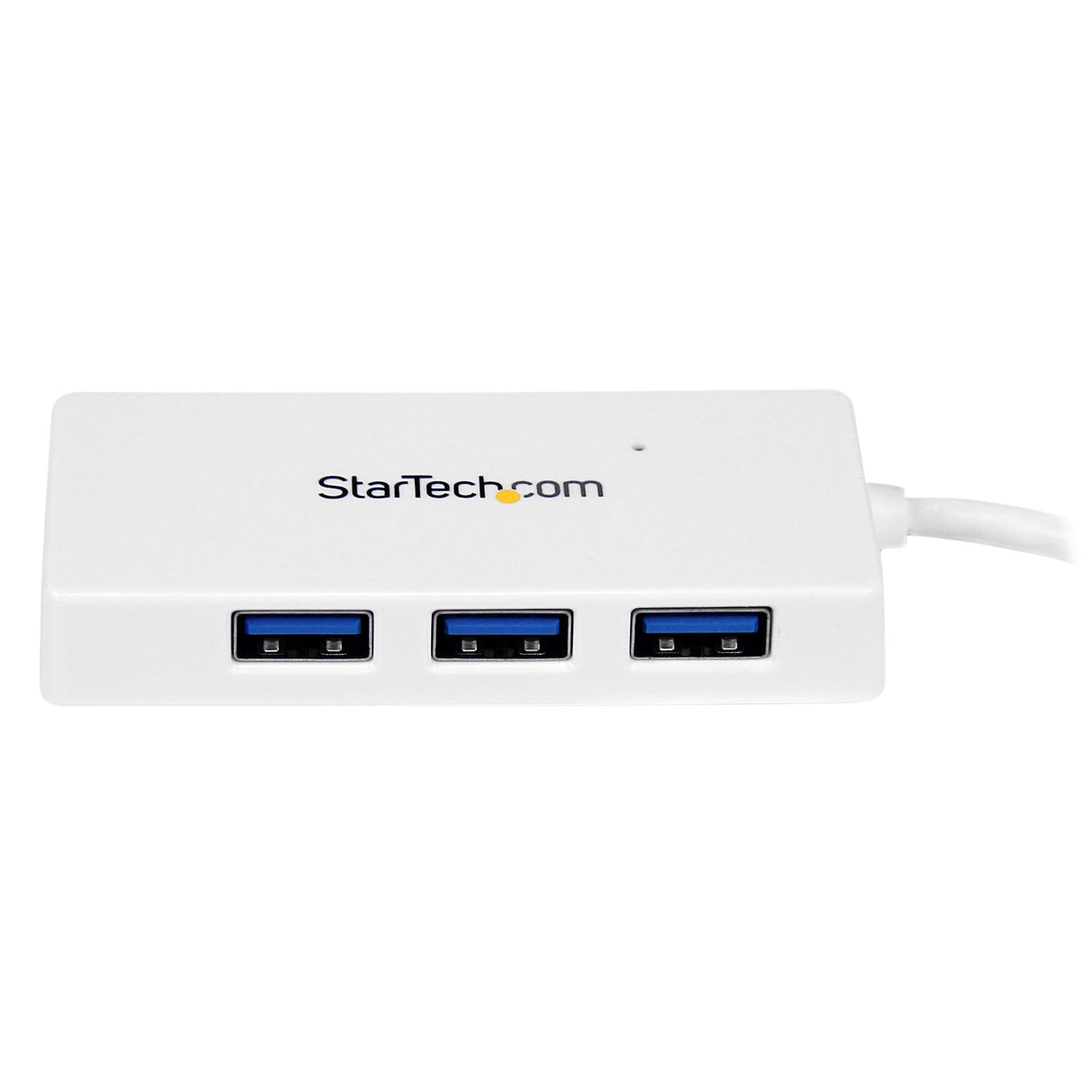 STARTECH 4 Port USB 3.0 Hub - Built-in Cable - Compact - SuperSpeed - White - USB Splitter - USB Port Expander - USB 3 Hub (ST4300MINU3W) (ST4300MINU3W)