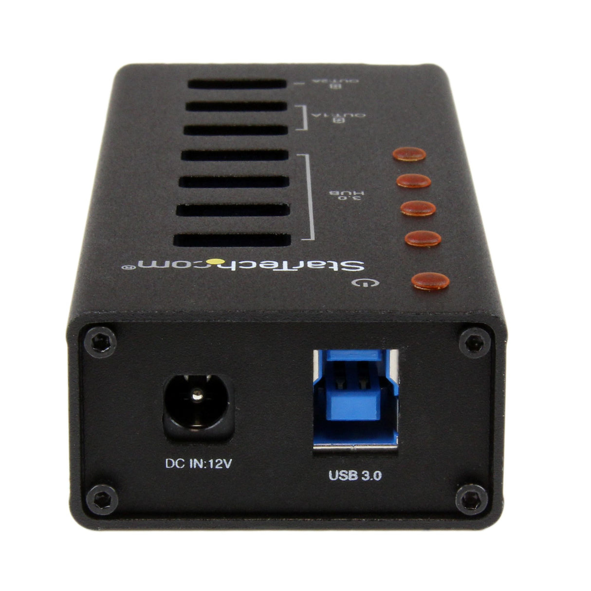STARTECH 4 Port USB 3.0 Hub plus 3 Dedicated USB Charging Ports (2 x 1A & 1 x 2A) - Wall Mountable Metal Enclosure (ST4300U3C3)