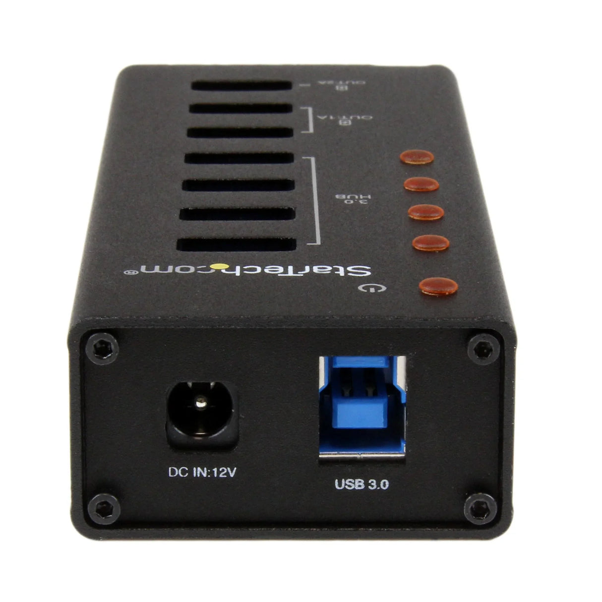 STARTECH 4 Port USB 3.0 Hub plus 3 Dedicated USB Charging Ports (2 x 1A & 1 x 2A) - Wall Mountable Metal Enclosure (ST4300U3C3)