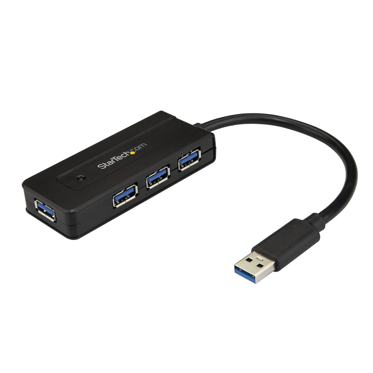 STARTECH 4 Port USB 3.0 Hub (SuperSpeed 5Gbps) with Fast Charge | Portable USB 3.1 Gen 1 Type-A Laptop|Desktop Hub - USB Bus Power or Self Powered for High Performance | Mini|Compact (ST4300MINI) (ST4300MINI)