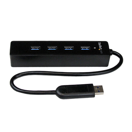 STARTECH 4-Port USB 3.0 Hub with Built-in Cable - SuperSpeed Laptop USB Hub - Portable USB Splitter - Mini USB Hub (ST4300PBU3) (ST4300PBU3)