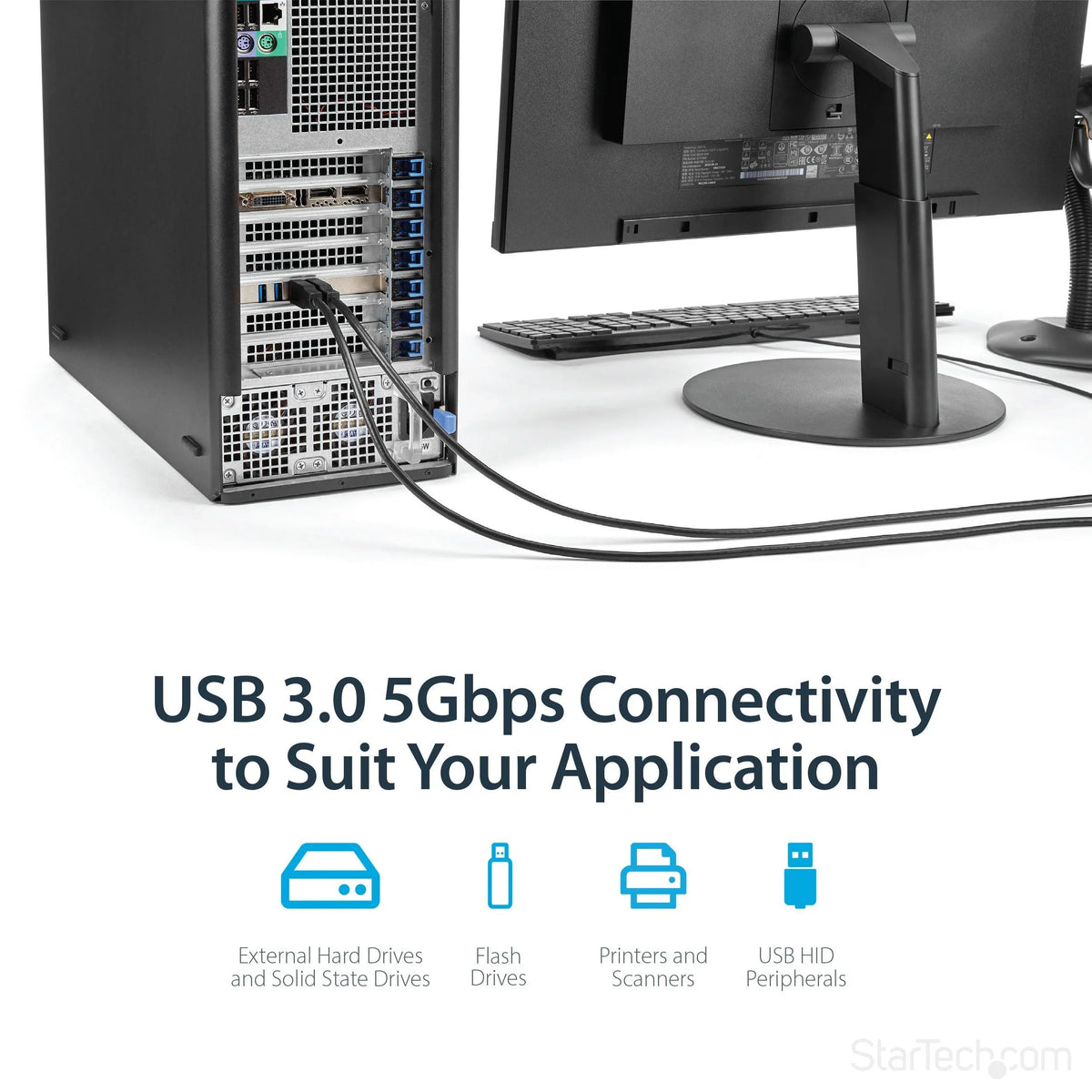STARTECH 4 Port USB 3.0 PCIe Card w| 4 Dedicated 5Gbps Channels (USB 3.1 Gen 1) - UASP - SATA | LP4 Power - PCI Express Adapter Card (PEXUSB3S44V) (PEXUSB3S44V)