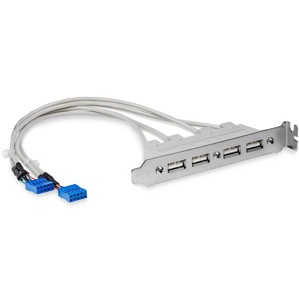 STARTECH 4 Port USB A Female Slot Plate Adapter - USB panel - 4 pin USB Type A (F) (USBPLATE4)