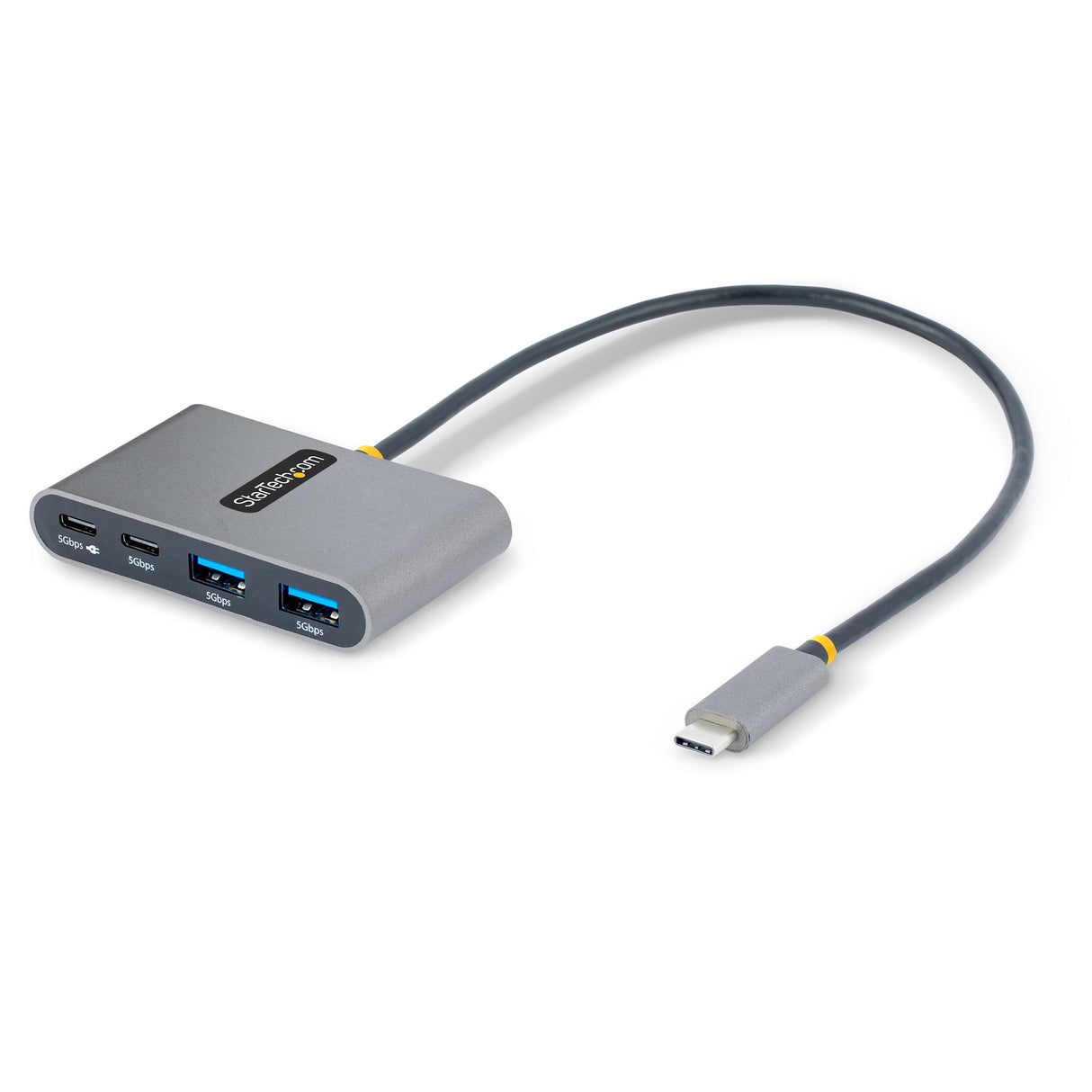 STARTECH 4-Port USB-C Hub with 100W Power Delivery Pass-Through - 2x USB-A + 2x USB-C - 5Gbps - 1ft (30cm) Long Cable - Portable USB Type-C to USB-A|C Hub - USB-C Splitter (5G2A2CPDB-USB-C-HUB) (5G2A2CPDB-USB-C-HUB)