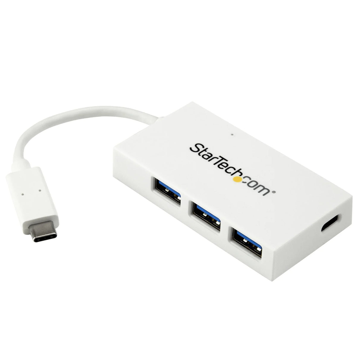 STARTECH 4 Port USB C Hub with 1x USB-C & 3x USB-A Ports (SuperSpeed 5Gbps) - USB Bus Powered - Portable|Laptop USB 3.0 Adapter Hub - USB 3.1 Gen 1|USB 3.2 Gen 1 Type-C Hub - White (HB30C3A1CFBW) (HB30C3A1CFBW)