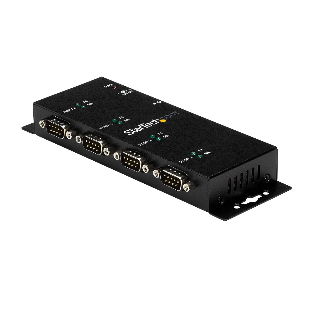 STARTECH 4 Port USB to Serial RS232 Adapter - Wall Mount - Din Rail - COM Port Retention - FTDI USB to DB9 RS232 Hub (ICUSB2324I) (ICUSB2324I)