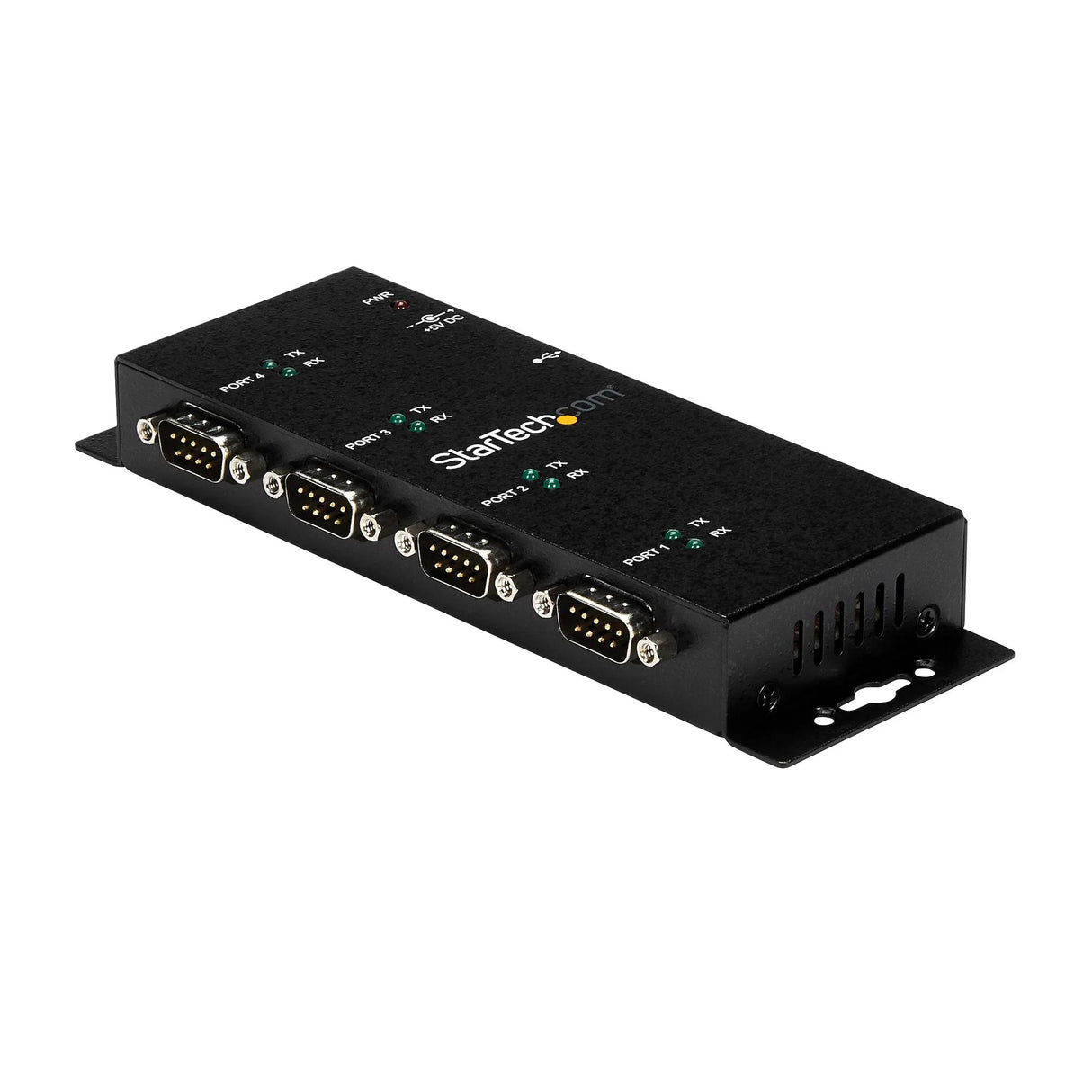 STARTECH 4 Port USB to Serial RS232 Adapter - Wall Mount - Din Rail - COM Port Retention - FTDI USB to DB9 RS232 Hub (ICUSB2324I) (ICUSB2324I)