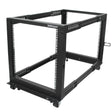 STARTECH 4-Post 12U Mobile Open Frame Server Rack | 19in Network Rack with Wheels | Rolling Rack for Computer|AV|Data|IT Equipment - Casters | Leveling Feet or Floor Mounting (4POSTRACK12U) (4POSTRACK12U)