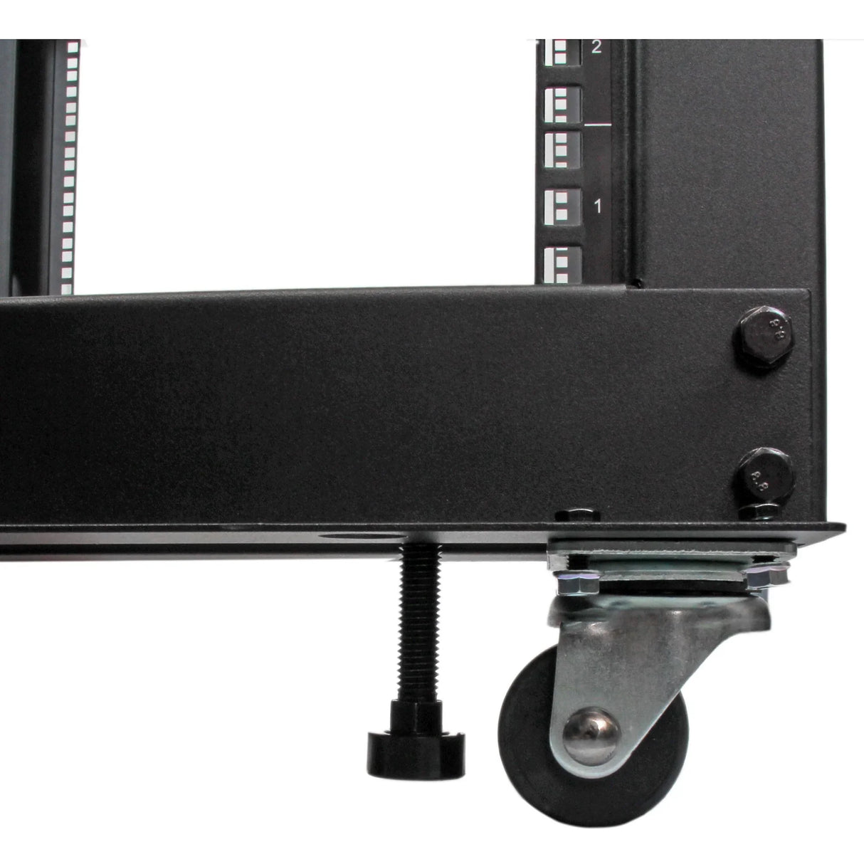 STARTECH 4-Post 8U Mobile Open Frame Server Rack | 19in Network Rack with Wheels | Small Rolling Rack for Computer|AV|Data|IT Equipment | Casters | Leveling Feet or Floor Mounting (4POSTRACK8U) (4POSTRACK8U)