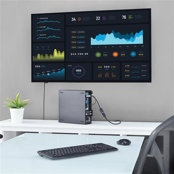 STARTECH 4K 30Hz HDMI to DisplayPort Video Adapter w| USB Power - 6 in - HDMI 1.4 (Male) to DP 1.2 (Female) Active Monitor Converter (HD2DP) (HD2DP)