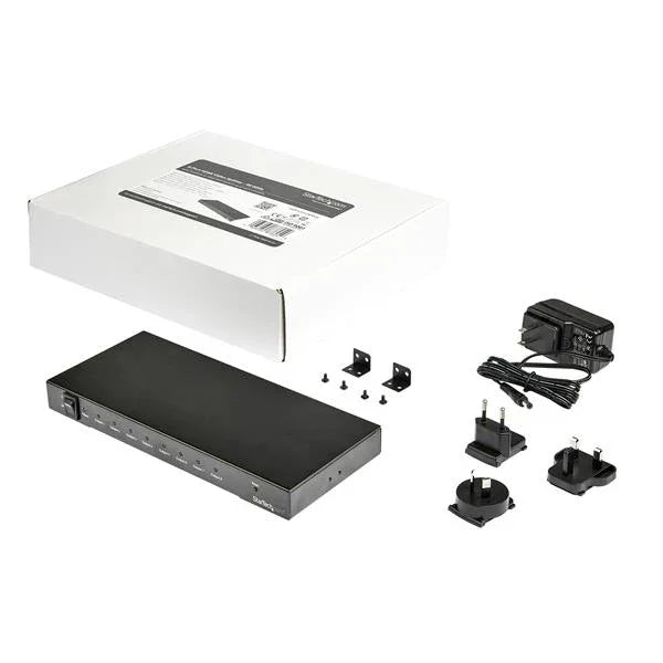 STARTECH 4K 60hz HDMI Splitter - 8 Port - HDR Support - 7.1 Surround Sound Audio - HDMI Distribution Amplifier - HDMI 2.0 Splitter (ST128HD20) (ST128HD20)