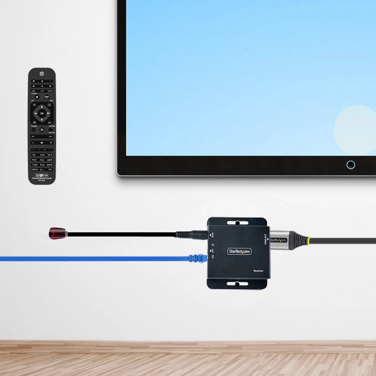 STARTECH 4K HDMI Extender over CAT6|CAT5 Ethernet Cable | 4K 30Hz or 1080p 60Hz Video Extender over Ethernet Cable Transmitter and Receiver Kit | IR Remote Control (EXTEND-HDMI-4K40C6P1) (EXTEND-HDMI-4K40C6P1)