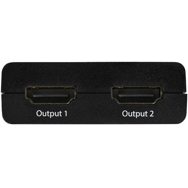 STARTECH 4K HDMI Splitter 1 In 2 Out - 4K 30Hz HDMI 1.4 2 Port Video Splitter Box -with high speed HDMI cable | USB power cable - Black (ST122HD4KU) (ST122HD4KU)