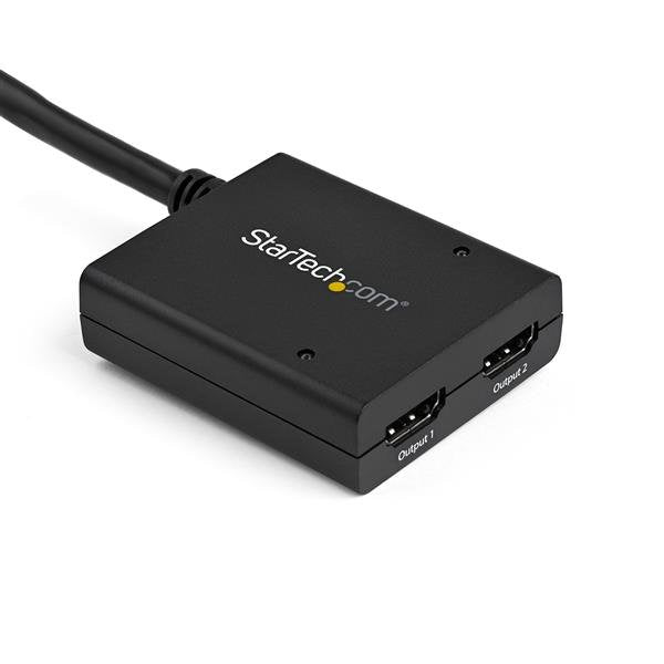 STARTECH 4K HDMI Splitter 1 In 2 Out - 4K 30Hz HDMI 1.4 2 Port Video Splitter Box -with high speed HDMI cable | USB power cable - Black (ST122HD4KU) (ST122HD4KU)