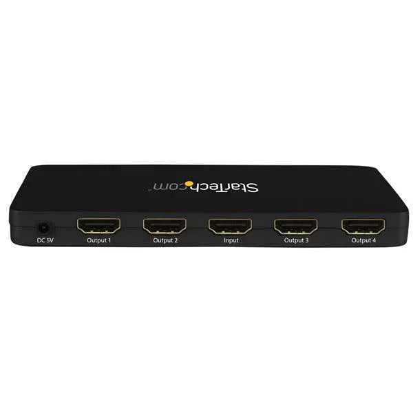 STARTECH 4K HDMI Splitter - 4k 30Hz - 4 Port - Aluminum - Backward Compatible - HDMI Multi Port - HDMI Hub (ST124HD4K) (ST124HD4K)