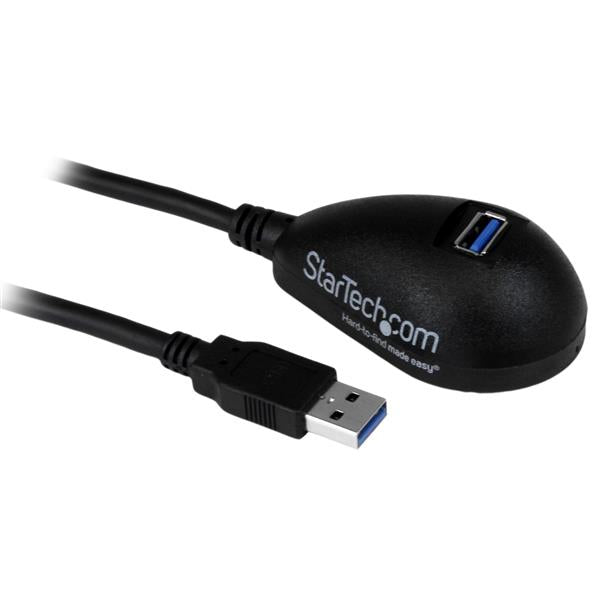 STARTECH 5 ft Black Desktop SuperSpeed USB 3.0 Extension Cable - A to A M|F - USB 3.0 Extension Cable A Male to A Female - 5 feet (USB3SEXT5DKB)