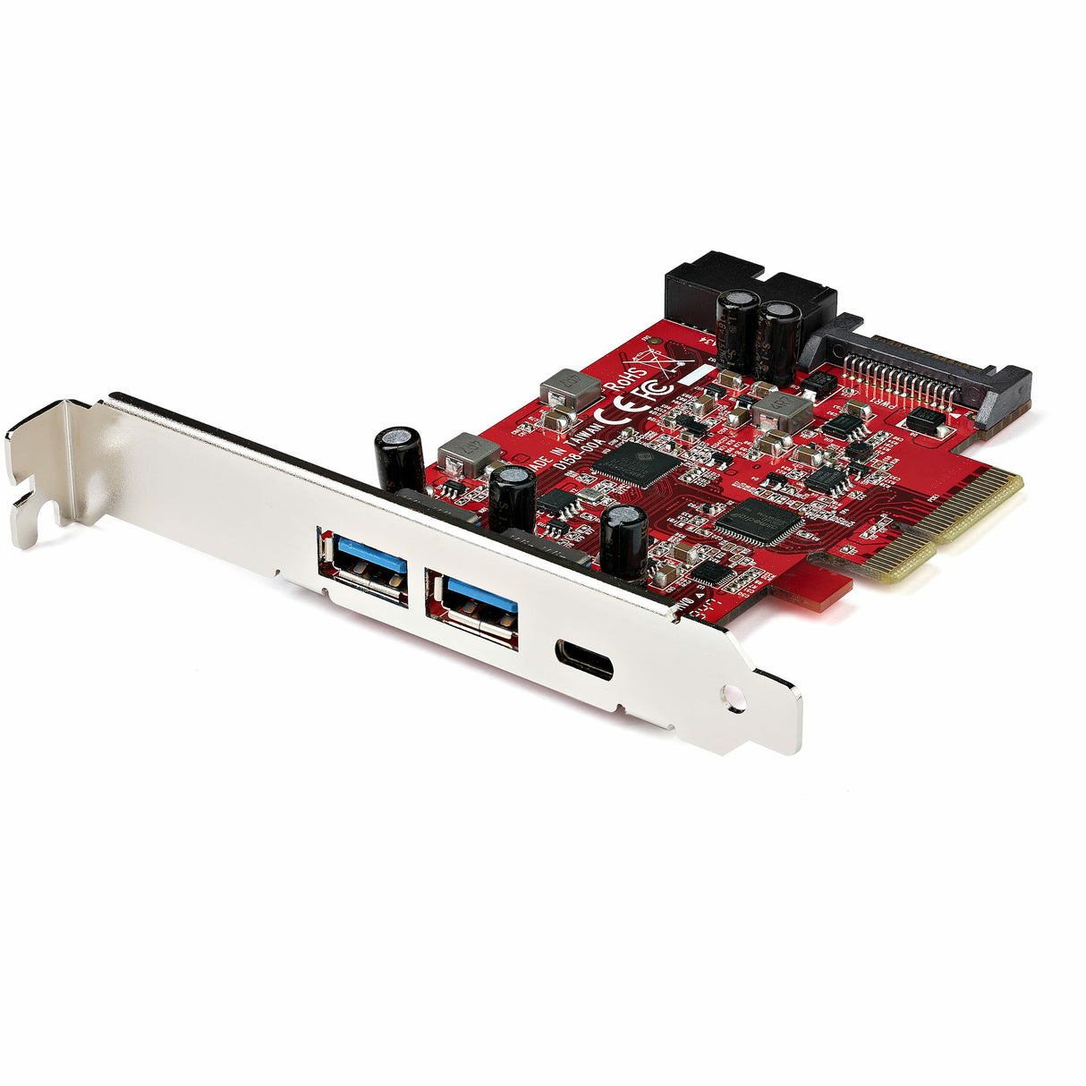 STARTECH 5-Port USB PCIe Card - 10Gbps USB 3.1 Gen 2 PCIe Card w| 1x USB-C & 2x USB-A - 1x 2 Port IDC (Internal 5Gbps USB Header Expansion) - USB C PCI Express Controller Card (PEXUSB312A1C1H) (PEXUSB312A1C1H)