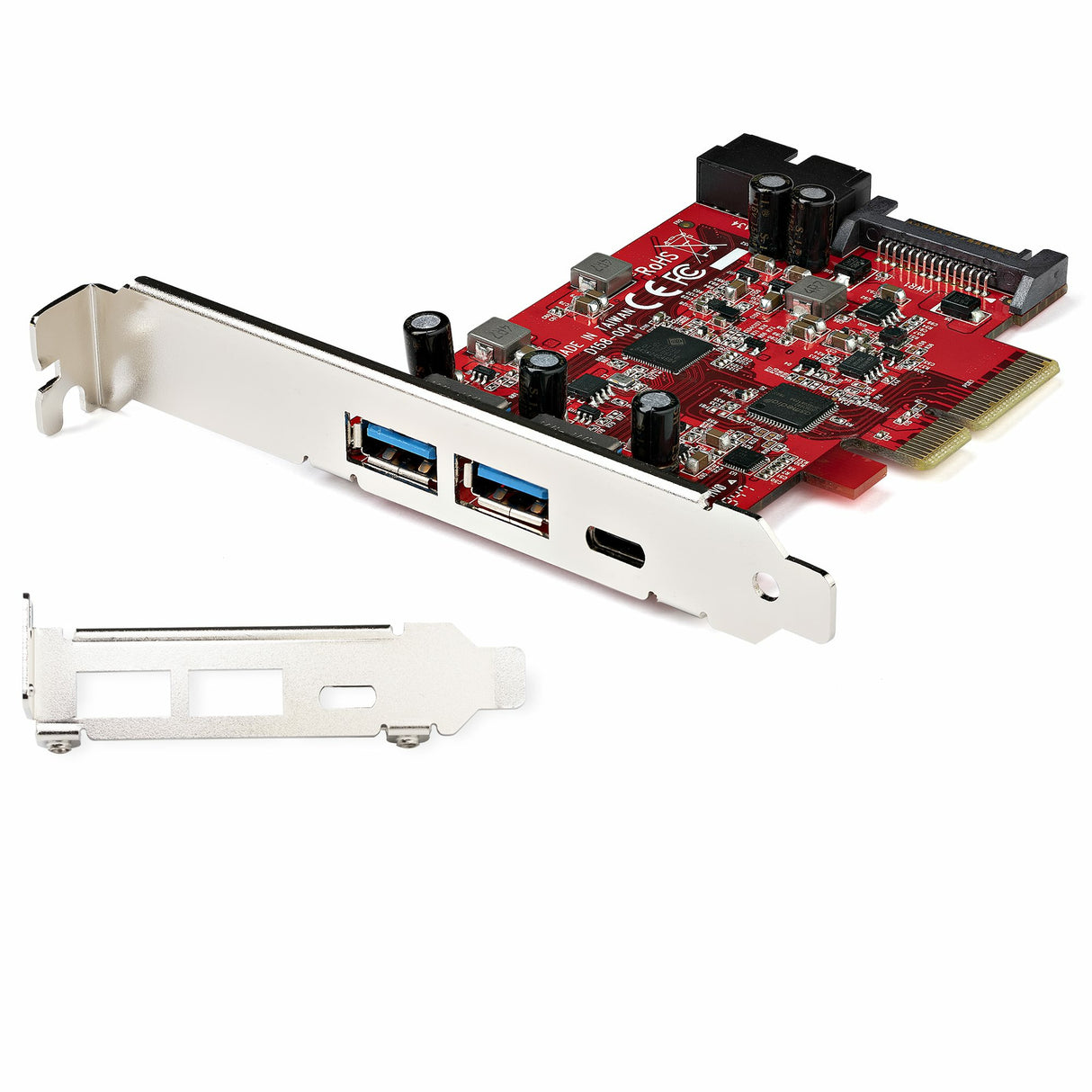 STARTECH 5-Port USB PCIe Card - 10Gbps USB 3.1 Gen 2 PCIe Card w| 1x USB-C & 2x USB-A - 1x 2 Port IDC (Internal 5Gbps USB Header Expansion) - USB C PCI Express Controller Card (PEXUSB312A1C1H) (PEXUSB312A1C1H)