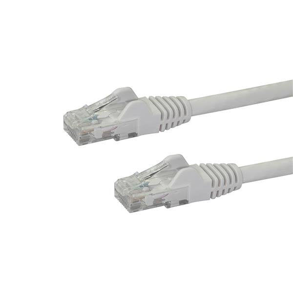 STARTECH 50cm CAT6 Ethernet Cable - White CAT 6 Gigabit Ethernet Wire -650MHz 100W PoE RJ45 UTP Network|Patch Cord Snagless w|Strain Relief Fluke Tested|Wiring is UL Certified|TIA (N6PATC50CMWH) (N6PATC50CMWH)