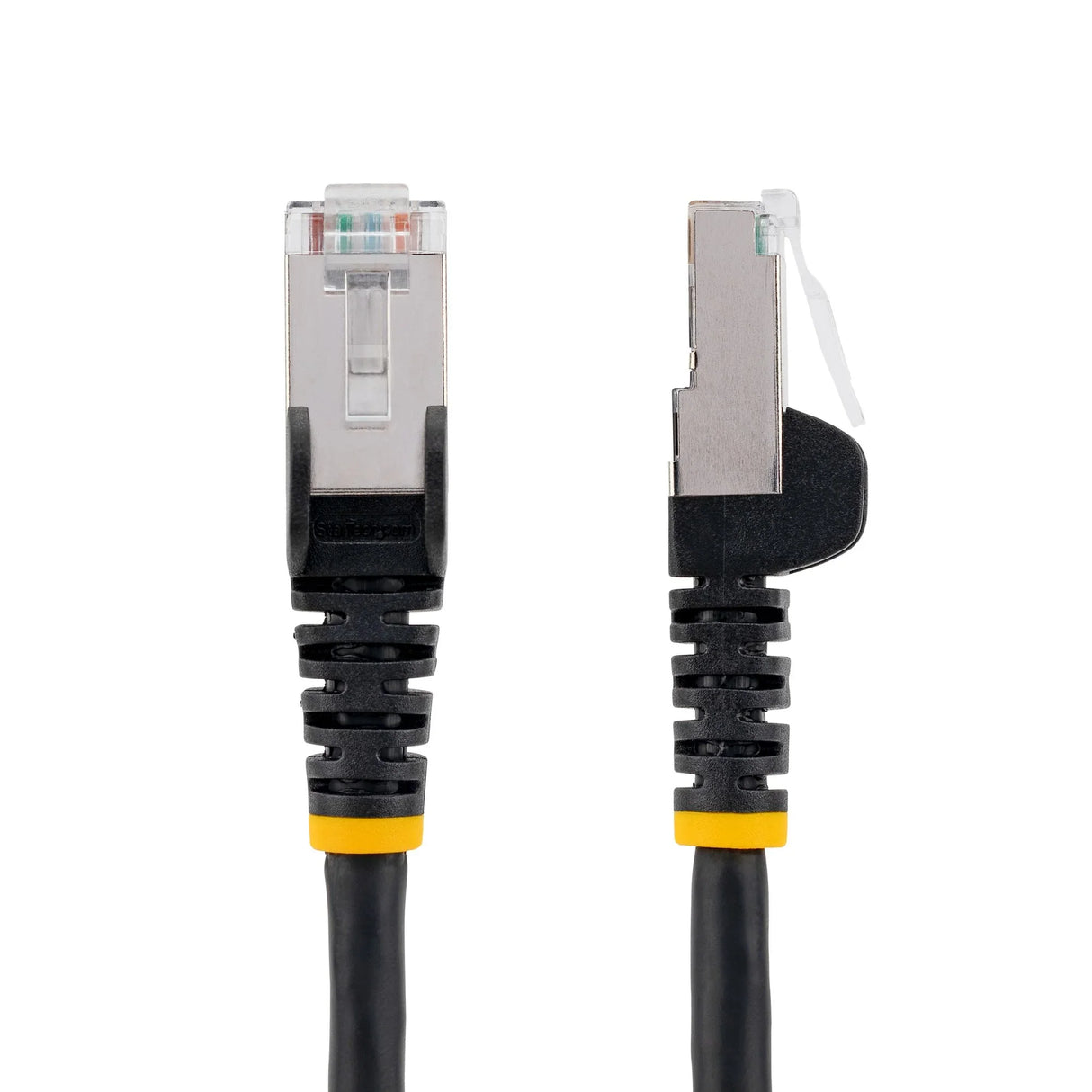 STARTECH 50cm CAT6a Ethernet Cable - Low Smoke Zero Halogen (LSZH) - 10 Gigabit 500MHz 100W PoE RJ45 S|FTP Black Network Patch Cord Snagless w|Strain Relief (NLBK-50C-CAT6A-PATCH) (NLBK-50C-CAT6A-PATCH)