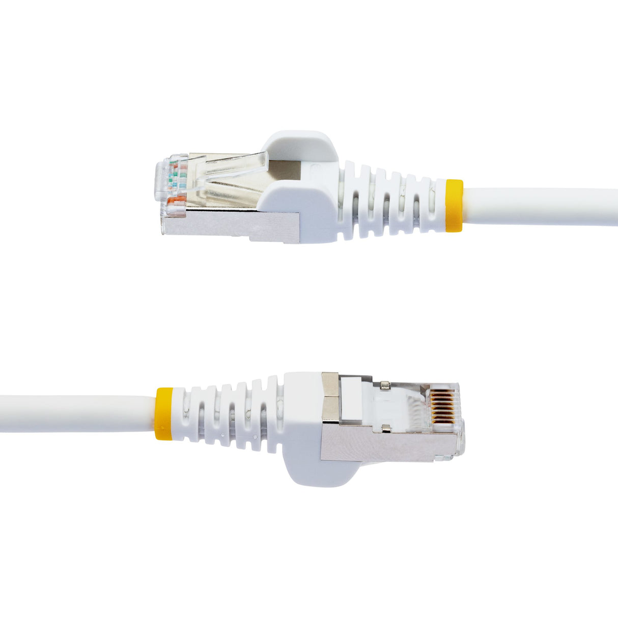 STARTECH 50cm CAT6a Ethernet Cable - Low Smoke Zero Halogen (LSZH) - 10 Gigabit 500MHz 100W PoE RJ45 S|FTP White Network Patch Cord Snagless w|Strain Relief (NLWH-50C-CAT6A-PATCH) (NLWH-50C-CAT6A-PATCH)
