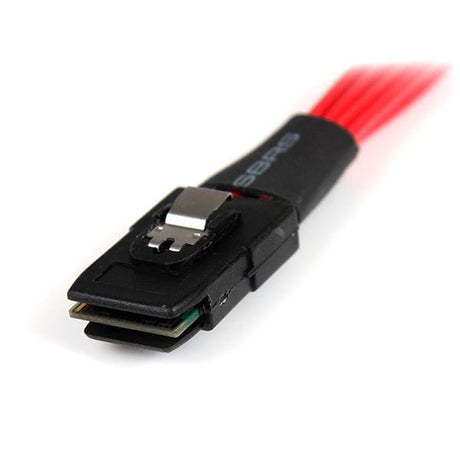 STARTECH 50cm Serial Attached SCSI SAS Cable - SFF-8087 Plug to 4x Latching SATA (female) - Mini SAS to SATA Cable (SAS8087S450)
