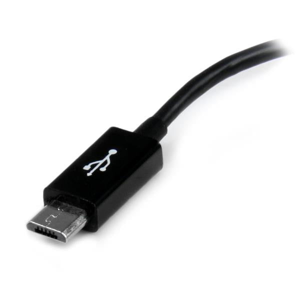 STARTECH 5in Micro USB to USB OTG Host Adapter - Micro USB Male to USB A Female On-The-GO Host Cable Adapter (UUSBOTG)