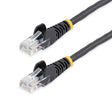 STARTECH 5m Black Cat5e Snagless RJ45 UTP Patch Cable - 5 m Patch Cord - Ethernet Patch Cable - RJ45 Male to Male Cat 5e Cable (45PAT5MBK)